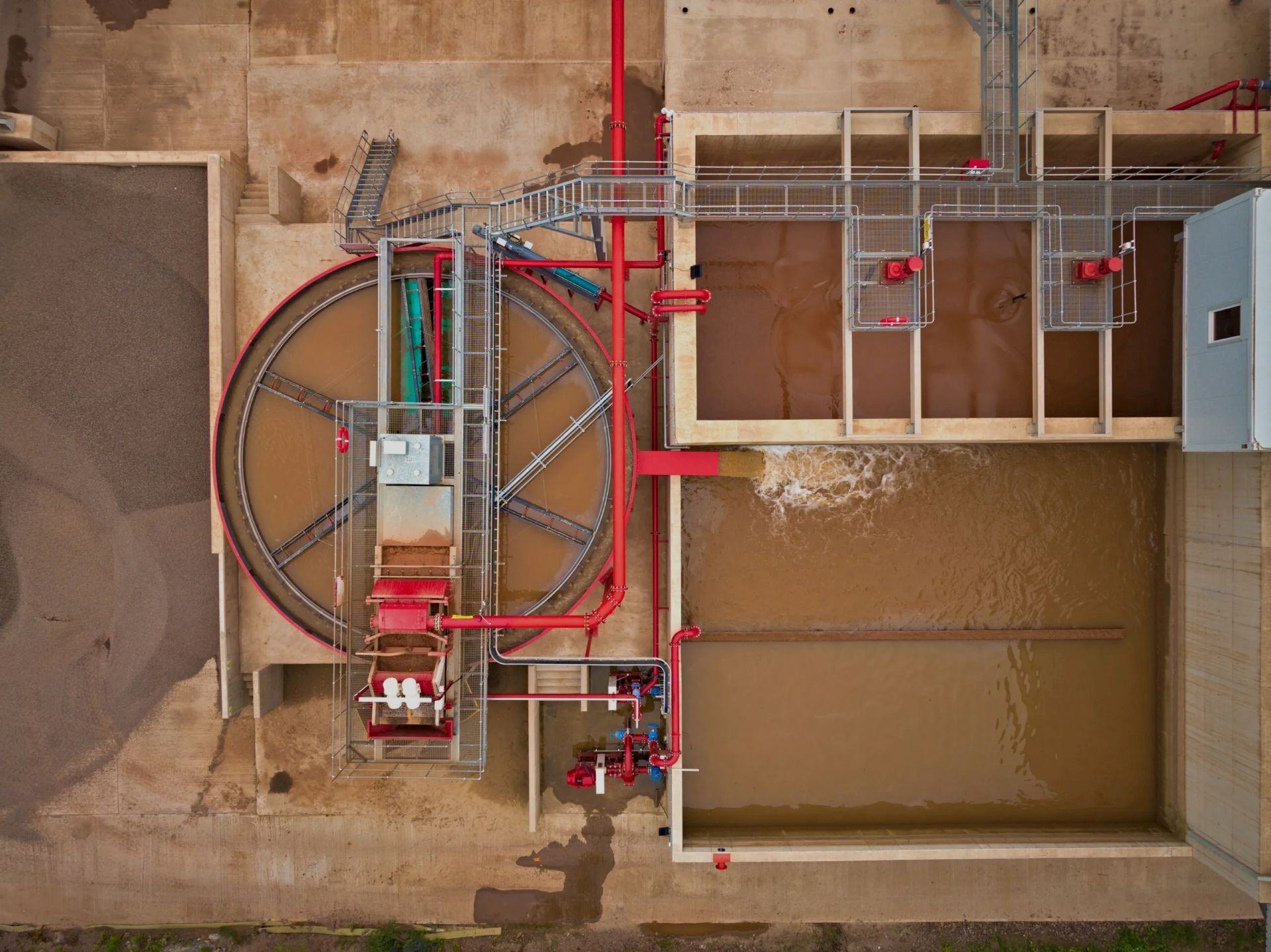 Soil and slurry washing facility.
