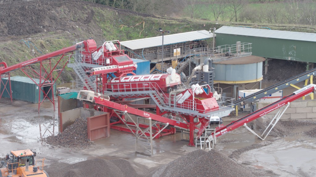 Soil and slurry washing equipment for recycled aggregates.